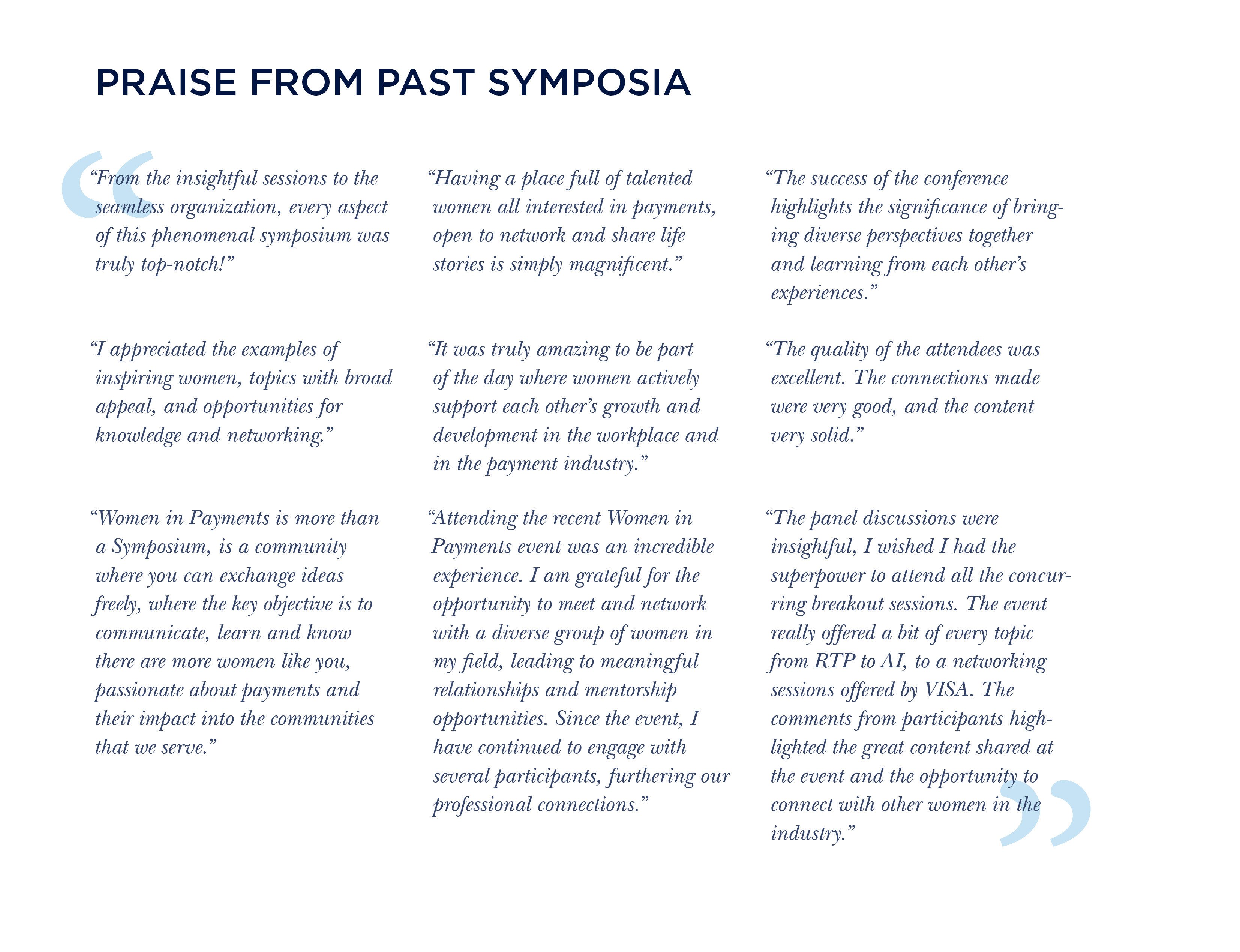 Testimonials - Women in Payments - LATAM 2025 Prospectus Final 2